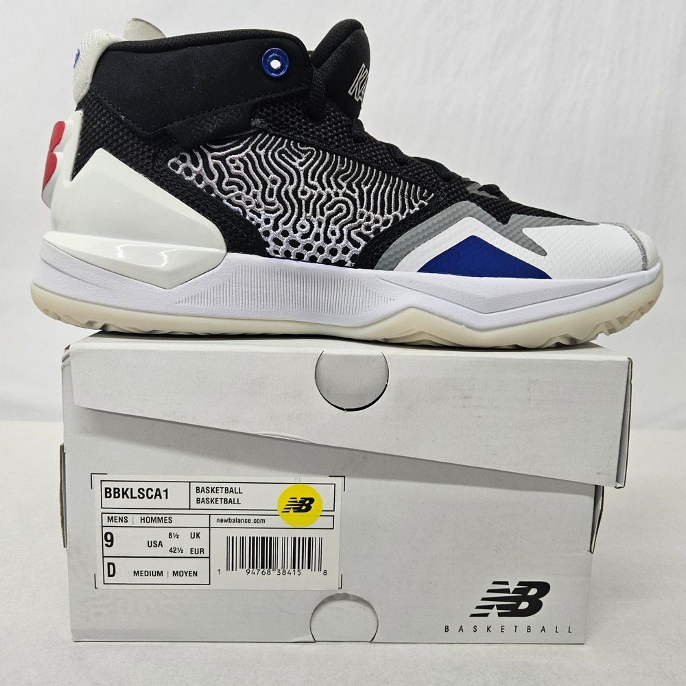 New Balance KAWHI Leonard Basketball Shoes BBKLSCA1 Black White Men's Size 9